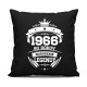 1966 Narodenie legendy 60 rokov - čierny vankúš s potlačou