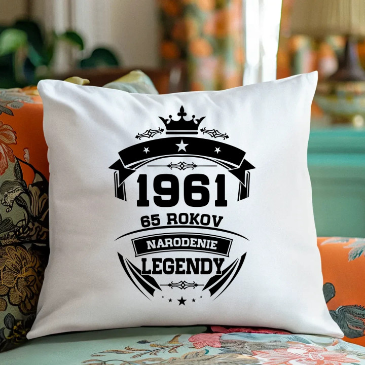 1961 Narodenie legendy 65 rokov - vankúš s potlačou