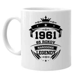 1961 Narodenie legendy 65 rokov - keramický hrnček s potlačou