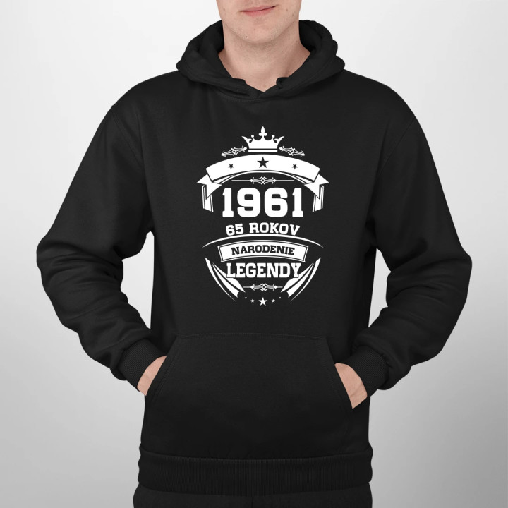 1961 Narodenie legendy 65 rokov  - pánska mikina s potlačou