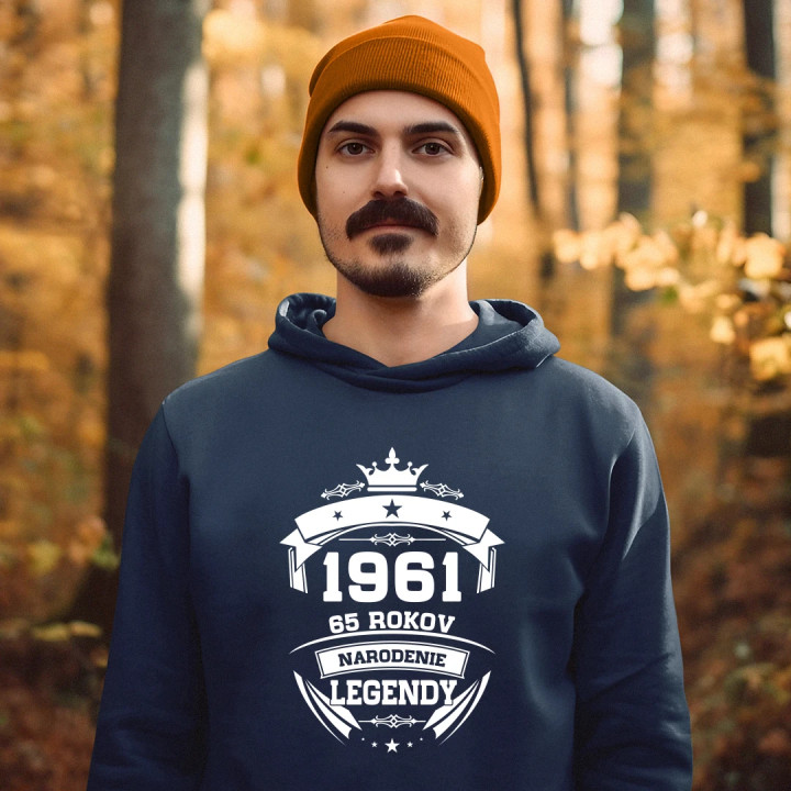 1961 Narodenie legendy 65 rokov  - pánska mikina s potlačou
