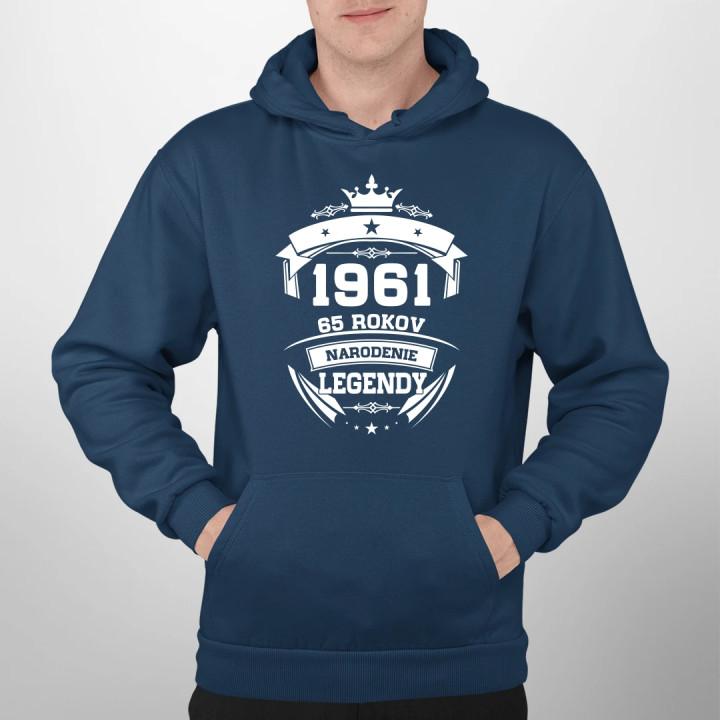 1961 Narodenie legendy 65 rokov  - pánska mikina s potlačou