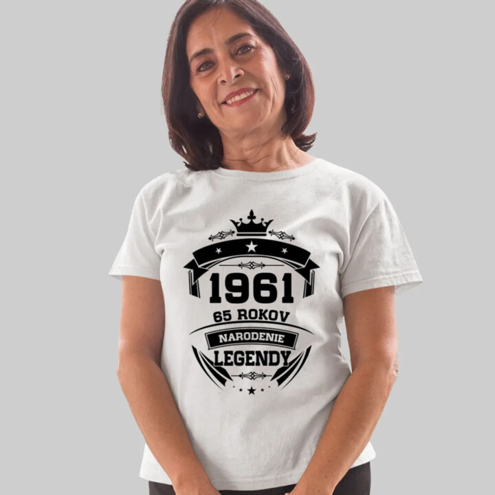 1961 Narodenie legendy 65 rokov - dámske tričko s potlačou