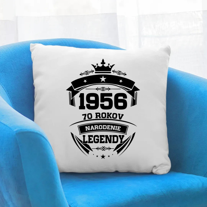 1956 Narodenie legendy 70 rokov - vankúš s potlačou