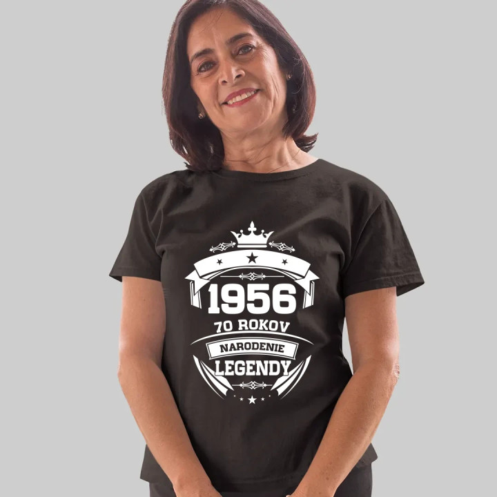 1956 Narodenie legendy 70 rokov - dámske tričko s potlačou