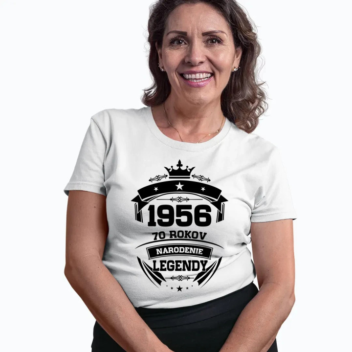 1956 Narodenie legendy 70 rokov - dámske tričko s potlačou