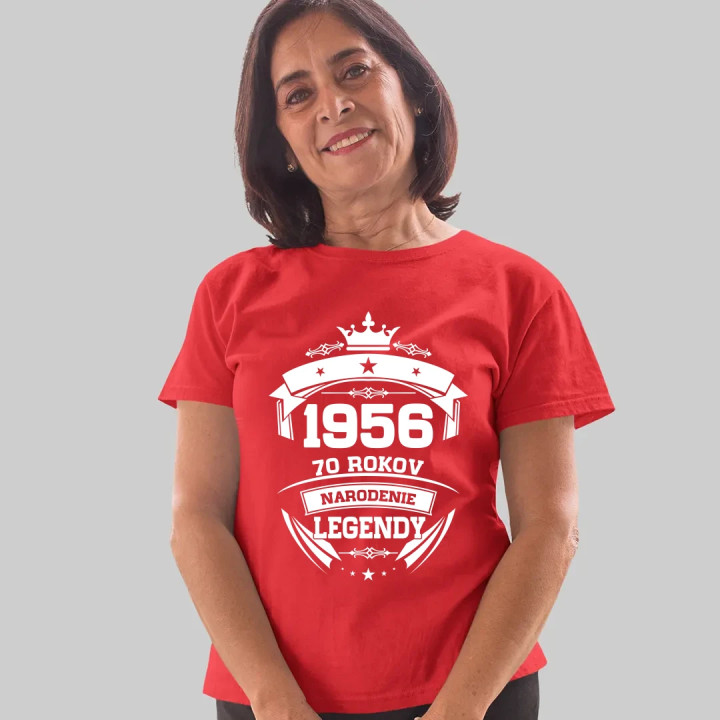 1956 Narodenie legendy 70 rokov - dámske tričko s potlačou