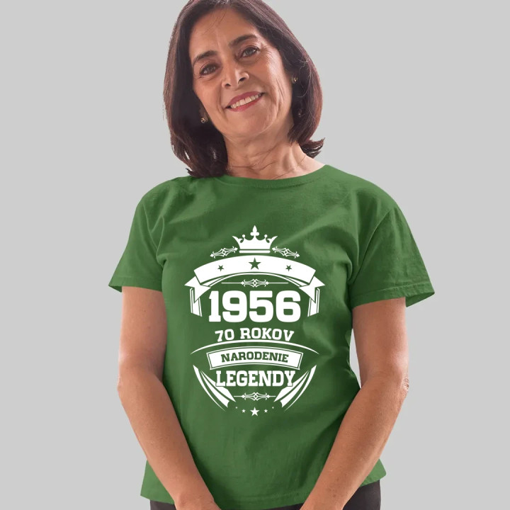 1956 Narodenie legendy 70 rokov - dámske tričko s potlačou