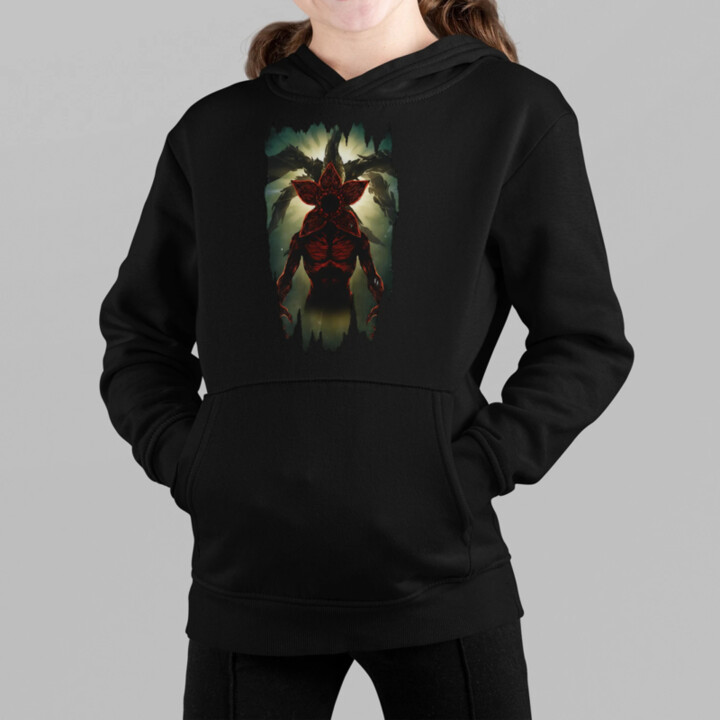 Demogorgon pre fanúšikov seriálu Stranger Things - detská mikina s kapucňou