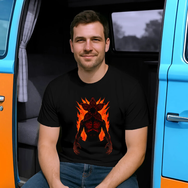 Demogorgon v2 pre fanúšikov seriálu Stranger Things - pánske tričko s potlačou