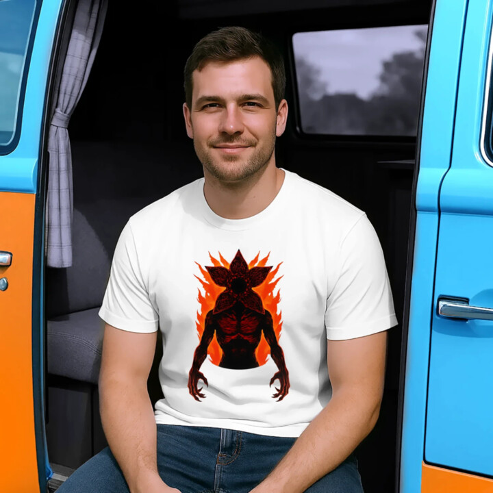 Demogorgon v2 pre fanúšikov seriálu Stranger Things - pánske tričko s potlačou