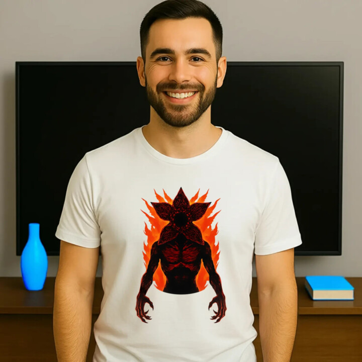 Demogorgon v2 pre fanúšikov seriálu Stranger Things - pánske tričko s potlačou
