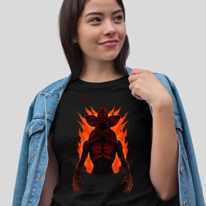 Demogorgon v2 pre fanúšikov seriálu Stranger Things - dámske tričko s potlačou