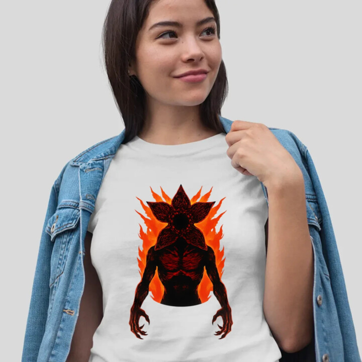 Demogorgon v2 pre fanúšikov seriálu Stranger Things - dámske tričko s potlačou