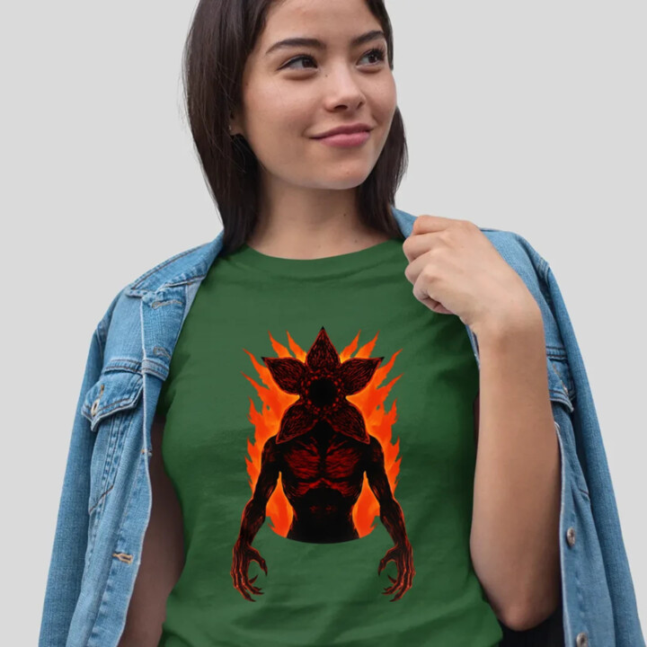 Demogorgon v2 pre fanúšikov seriálu Stranger Things - dámske tričko s potlačou