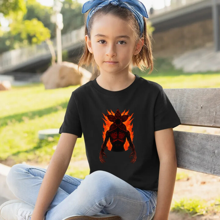 Demogorgon v2 pre fanúšikov seriálu Stranger Things - detské tričko s potlačou