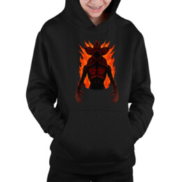 Demogorgon v2 pre fanúšikov seriálu Stranger Things - detská mikina s kapucňou