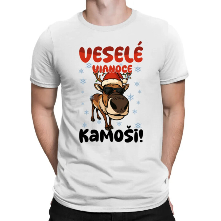 Veselé Vianoce, kamoši! - pánske tričko s potlačou