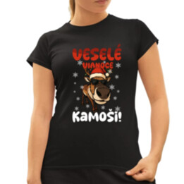 Veselé Vianoce, kamoši! - dámske tričko s potlačou