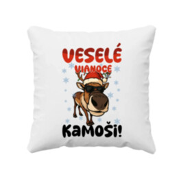 Veselé Vianoce, kamoši! - vankúš s potlačou