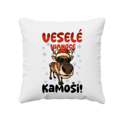 Veselé Vianoce, kamoši! - vankúš s potlačou