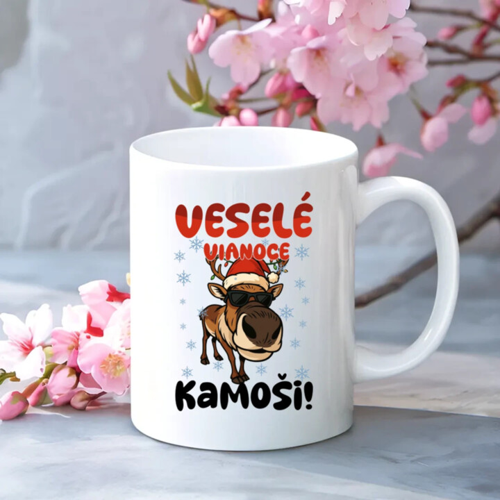 Veselé Vianoce, kamoši! - keramický hrnček s potlačou