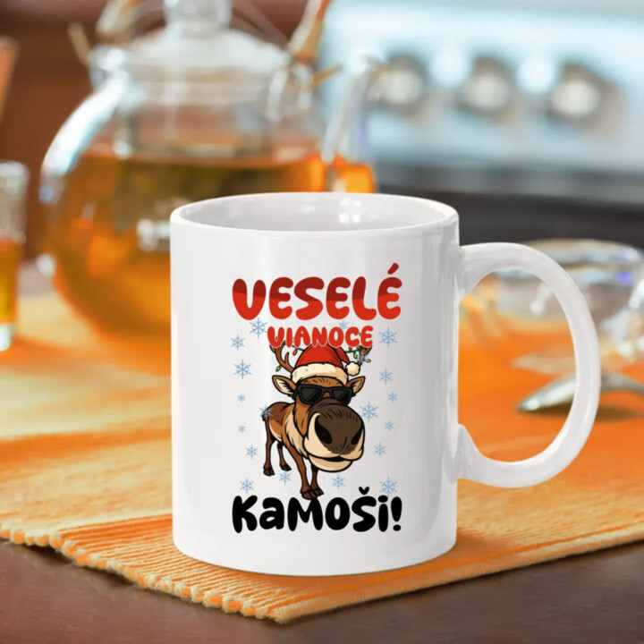 Veselé Vianoce, kamoši! - keramický hrnček s potlačou