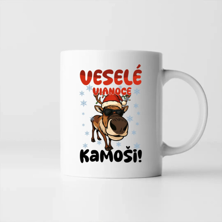 Veselé Vianoce, kamoši! - keramický hrnček s potlačou