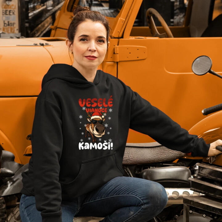 Veselé Vianoce, kamoši!  - dámska mikina s potlačou