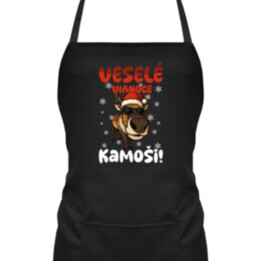 Veselé Vianoce, kamoši! - zástera s potlačou