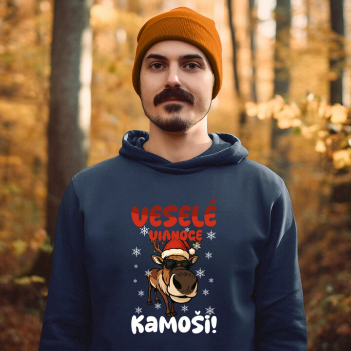 Veselé Vianoce, kamoši!  - pánska mikina s potlačou