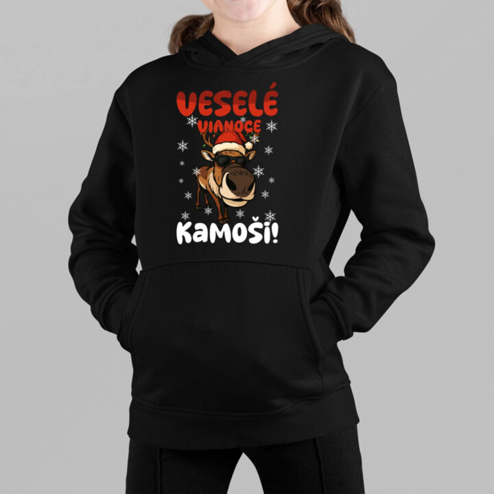 Veselé Vianoce, kamoši! - detská mikina s kapucňou