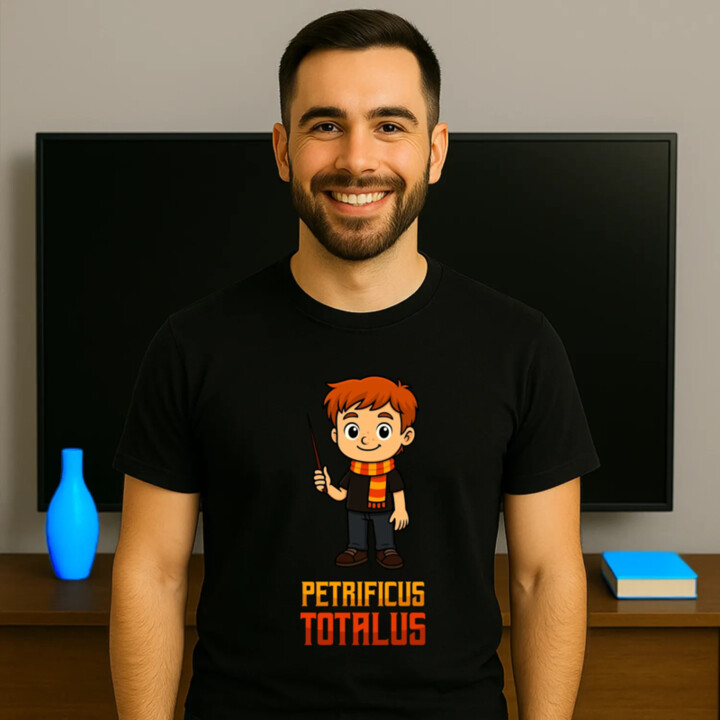 Petrificus Totalus - Ron Weasley - pánske tričko s potlačou pre fanúšikov série Harry Potter