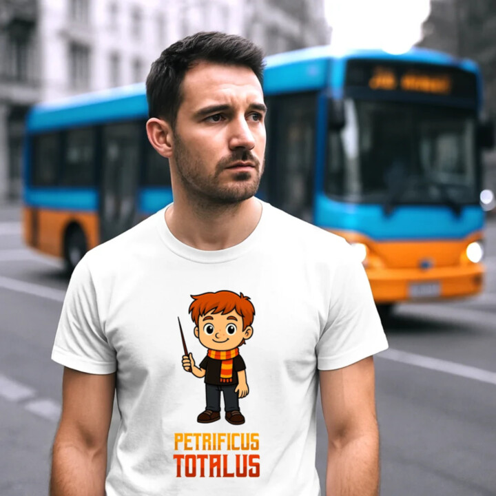 Petrificus Totalus - Ron Weasley - pánske tričko s potlačou pre fanúšikov série Harry Potter
