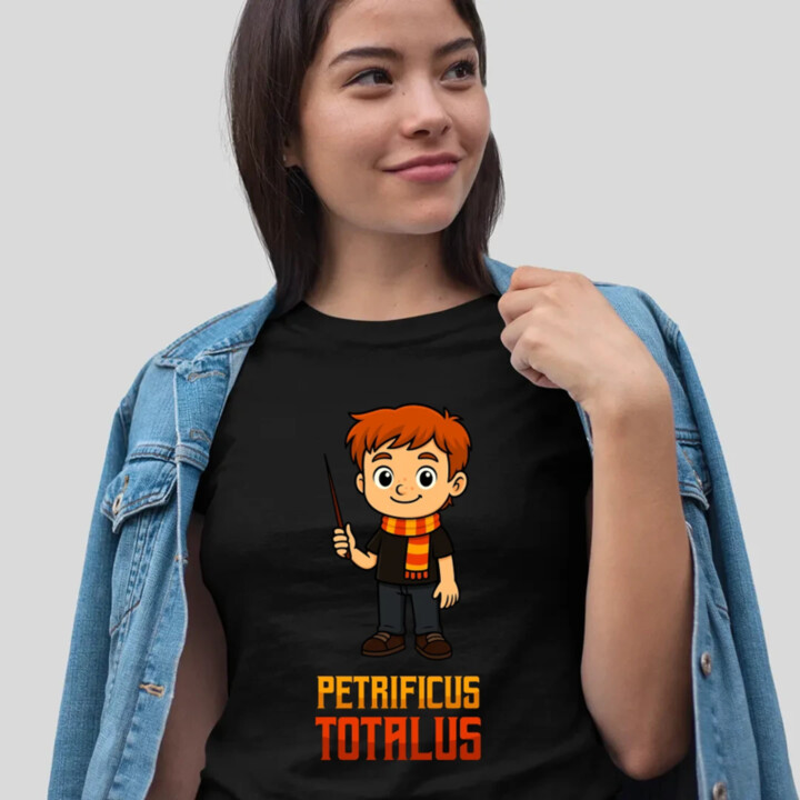 Petrificus Totalus - Ron Weasley - dámske tričko s potlačou pre fanúšikov série Harry Potter