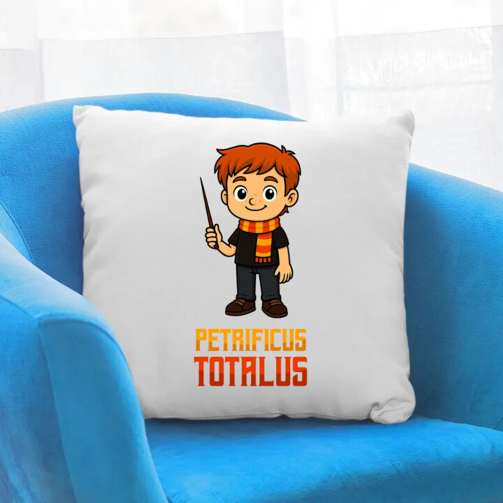 Petrificus Totalus - Ron Weasley - vankúš s potlačou pre fanúšikov série Harry Potter