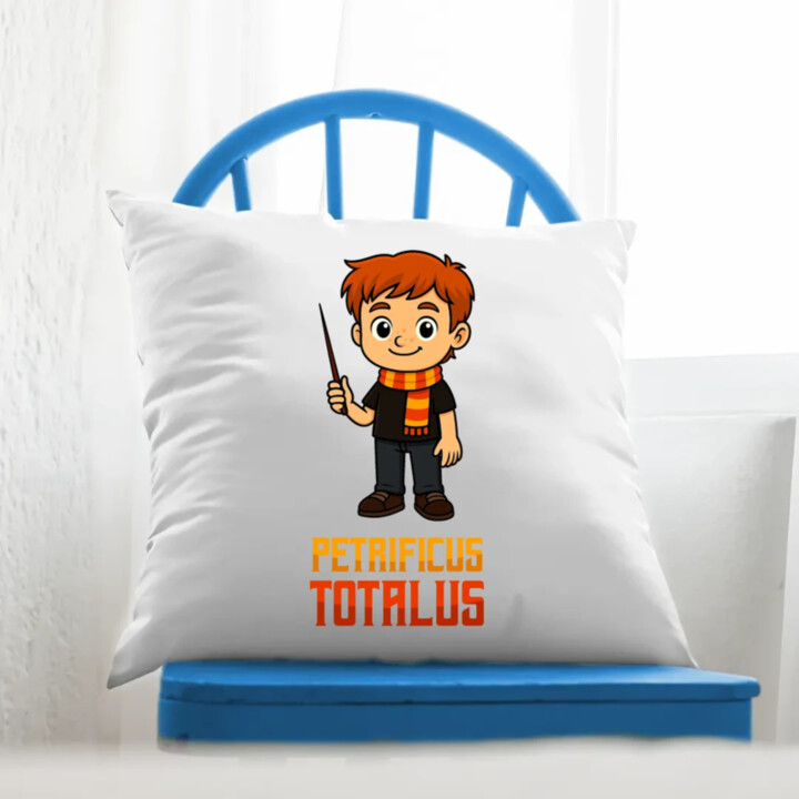 Petrificus Totalus - Ron Weasley - vankúš s potlačou pre fanúšikov série Harry Potter
