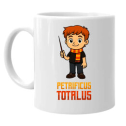 Petrificus Totalus - Ron Weasley - keramický hrnček s potlačou pre fanúšikov série Harry Potter