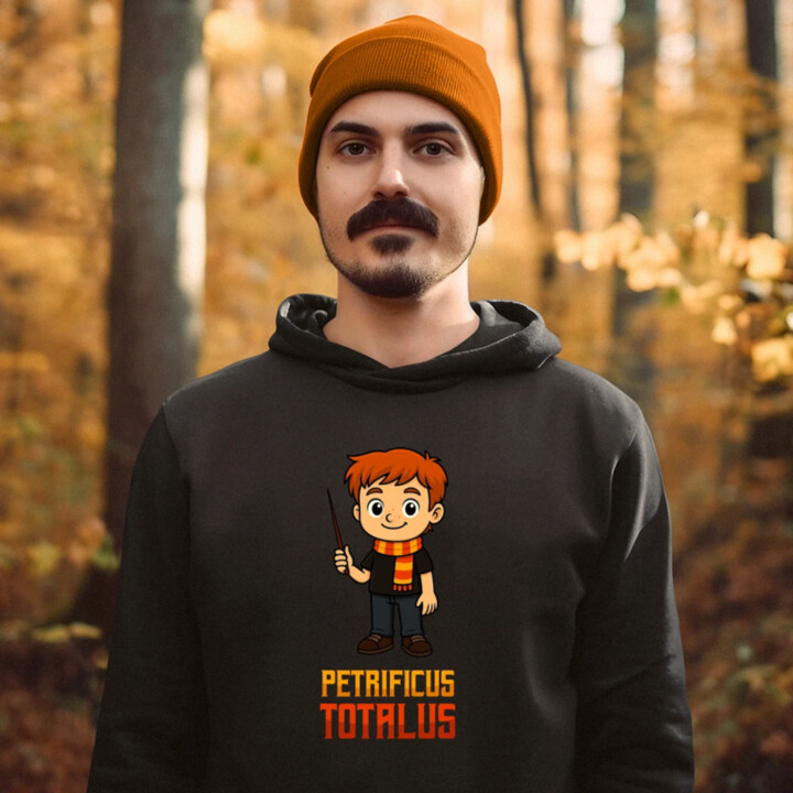Petrificus Totalus - Ron Weasley  - pánska mikina s potlačou pre fanúšikov série Harry Potter