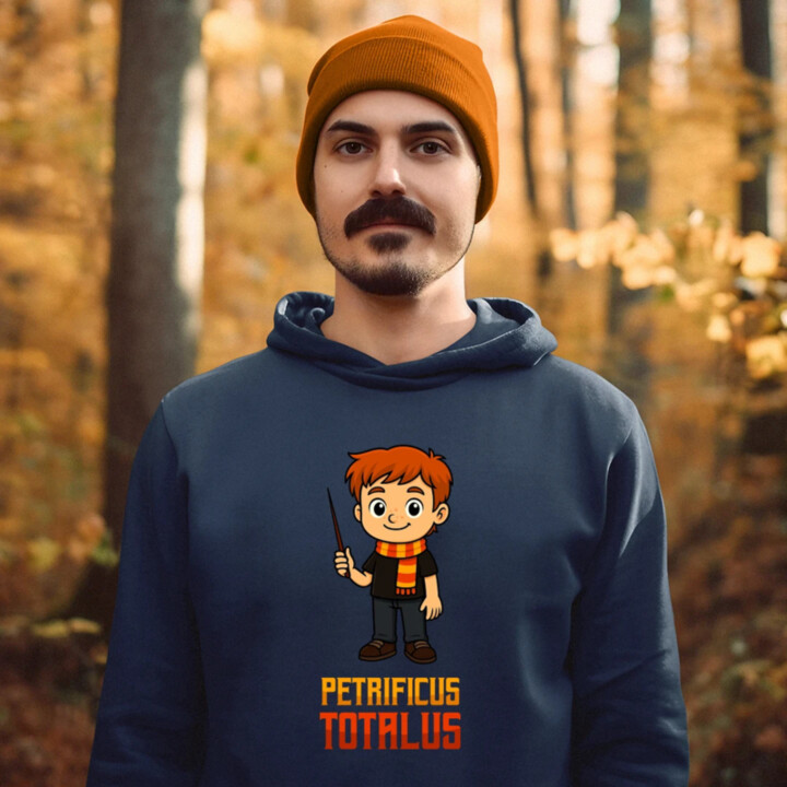 Petrificus Totalus - Ron Weasley  - pánska mikina s potlačou pre fanúšikov série Harry Potter