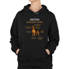 Anatómia nemeckého ovčiaka  - dámska mikina s potlačou