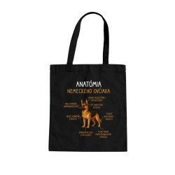 Anatómia nemeckého ovčiaka - taška s potlačou