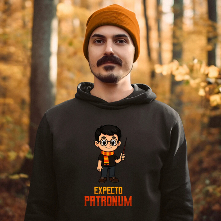 Expecto Patronum - Harry Potter  - pánska mikina s potlačou pre fanúšikov série Harry Potter