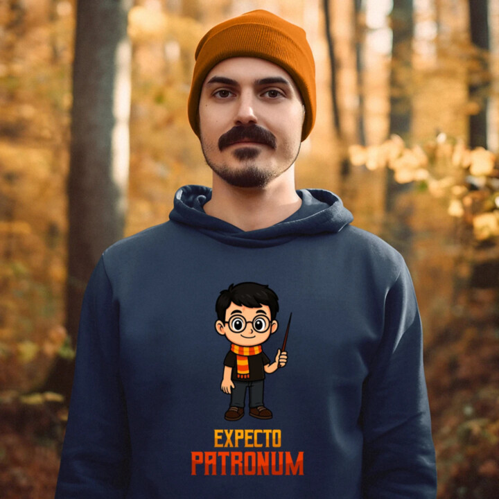 Expecto Patronum - Harry Potter  - pánska mikina s potlačou pre fanúšikov série Harry Potter