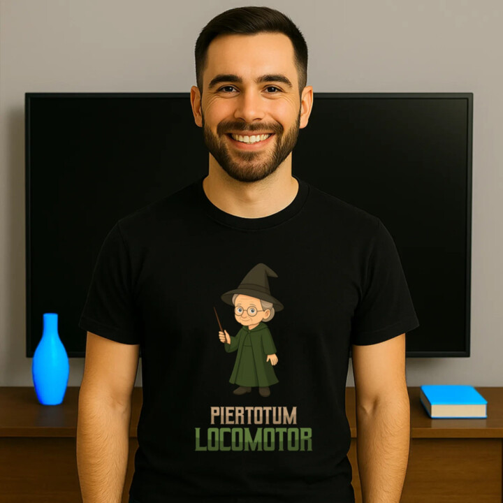 Piertotum Locomotor - Minerwa McGonagall - pánske tričko s potlačou pre fanúšikov série Harry Potter