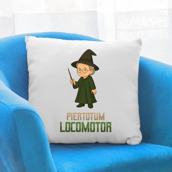 Piertotum Locomotor - Minerwa McGonagall - vankúš s potlačou pre fanúšikov série Harry Potter