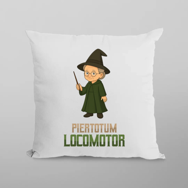 Piertotum Locomotor - Minerwa McGonagall - vankúš s potlačou pre fanúšikov série Harry Potter