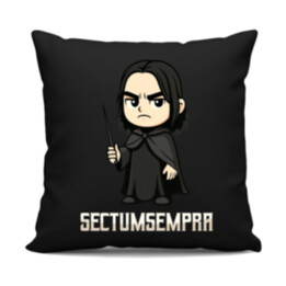 Sectumsempra - Severus Snape - čierny vankúš s potlačou pre fanúšikov série Harry Potter