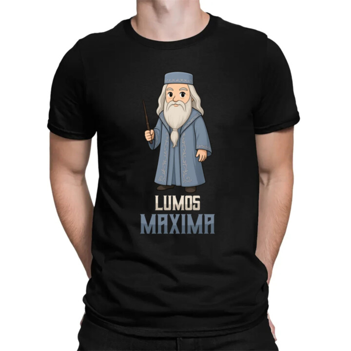 Lumos Maxima - Albus Dumbledore - pánske tričko s potlačou pre fanúšikov série Harry Potter