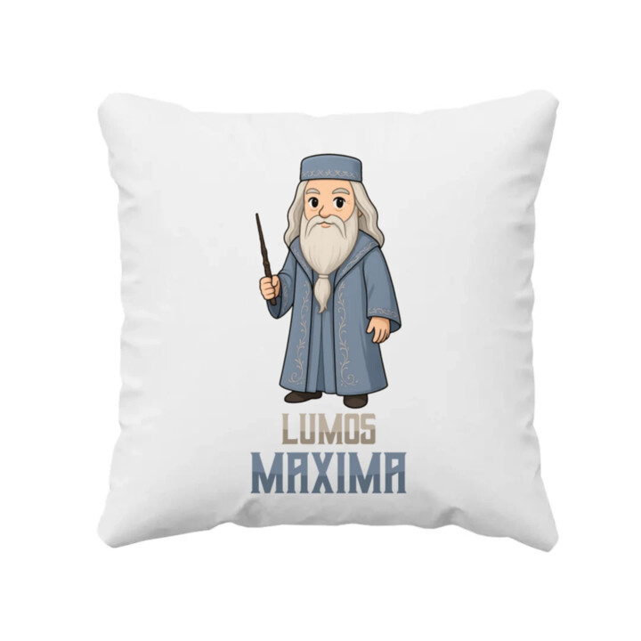 Lumos Maxima - Albus Dumbledore - vankúš s potlačou pre fanúšikov série Harry Potter